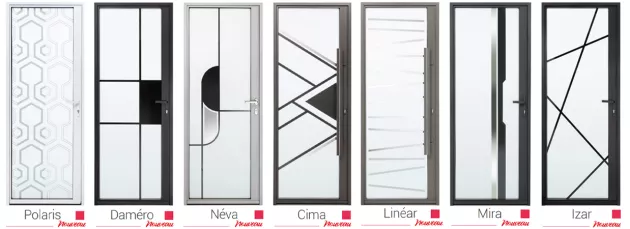 Nouveaux modèles portes d'entrée vitrées gamme Cristalline WIBAIE
